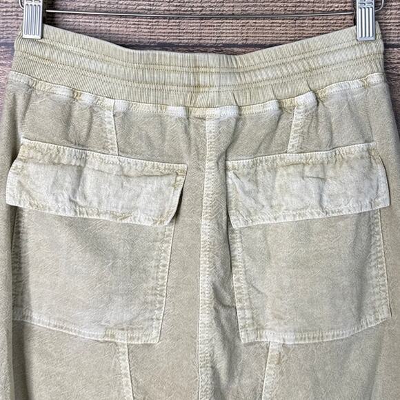 Daily Practice by Anthropologie Evergreen Cargo Cropped Pants Gold Tan Size XS - Picture 5 of 10